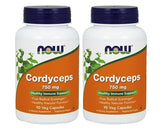NOW Foods Cordyceps 750 mg Veg Capsules front view