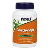 NOW Foods Cordyceps 750 mg Veg Capsules side view