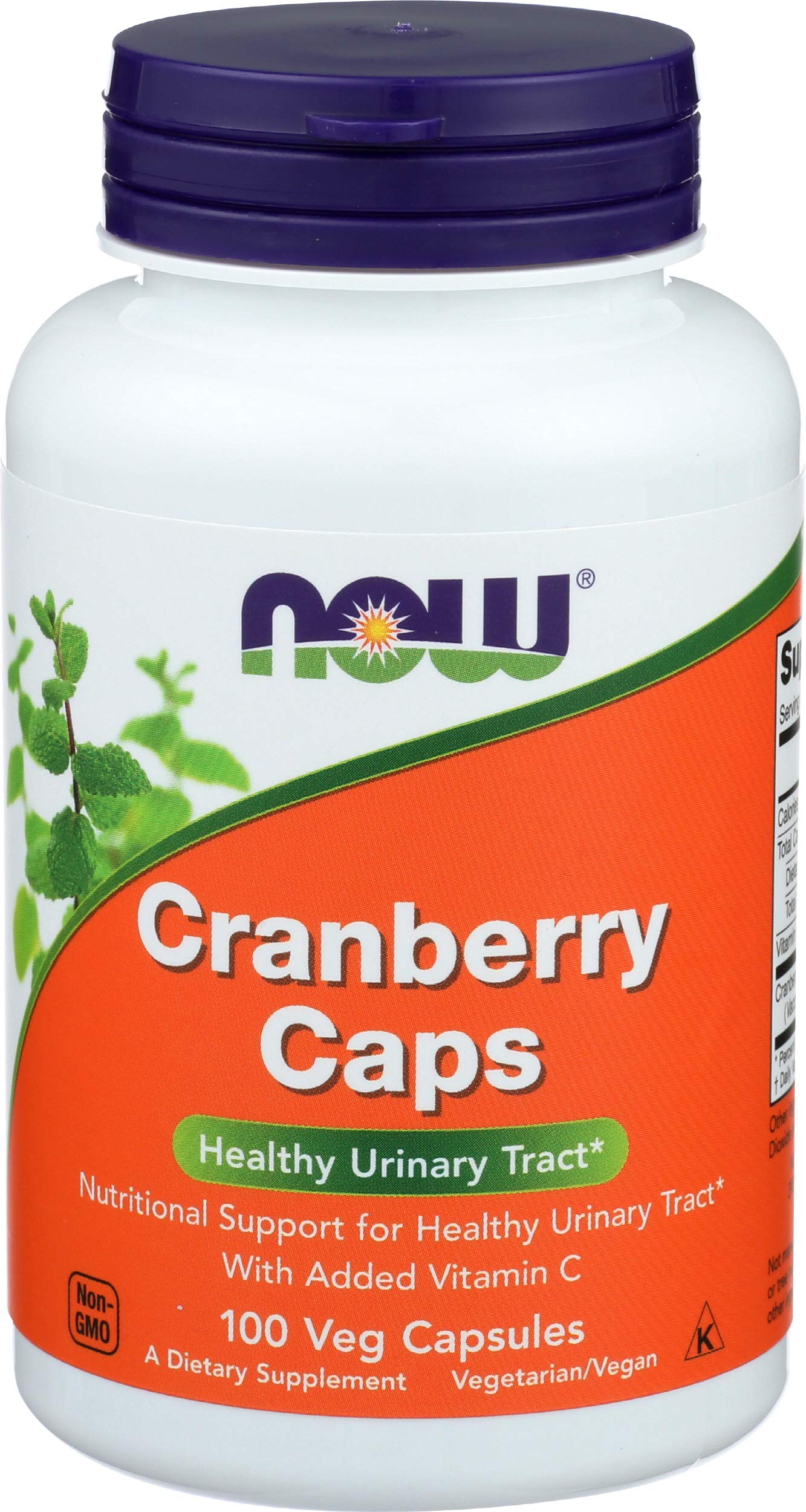 NOW Foods Cranberry Concentrate 100 Veg Capsules front view