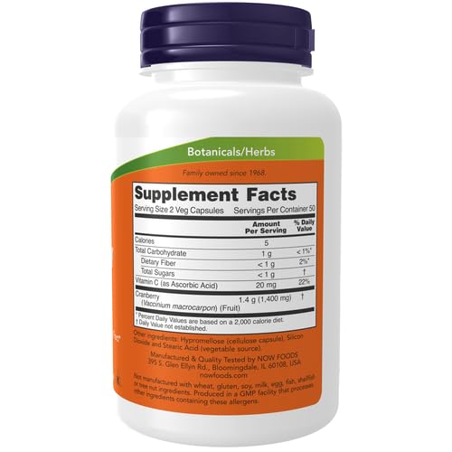 NOW Foods Cranberry Concentrate bottle side view