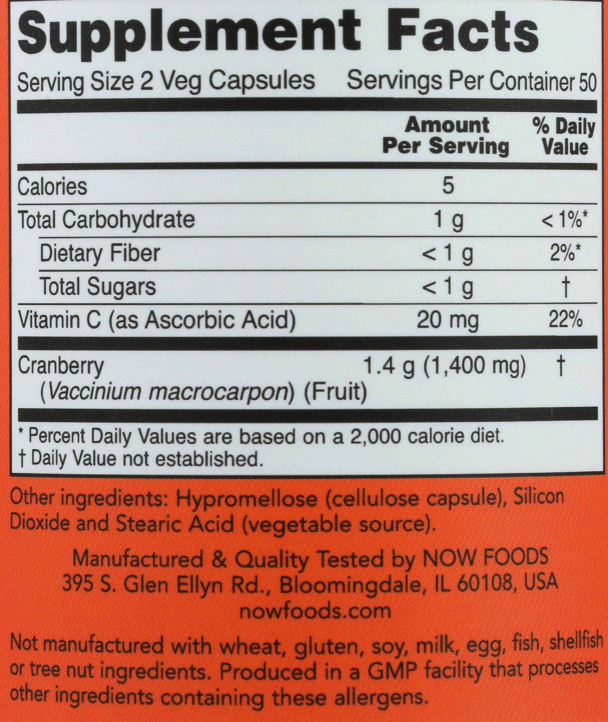 NOW Foods Cranberry Concentrate capsules close-up