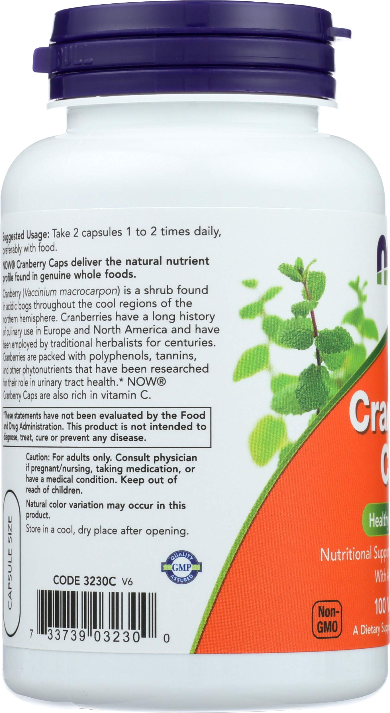 NOW Foods Cranberry Concentrate capsules on a wooden table