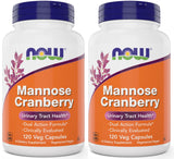 NOW Foods Cranberry Mannose Capsules 120 Count front view