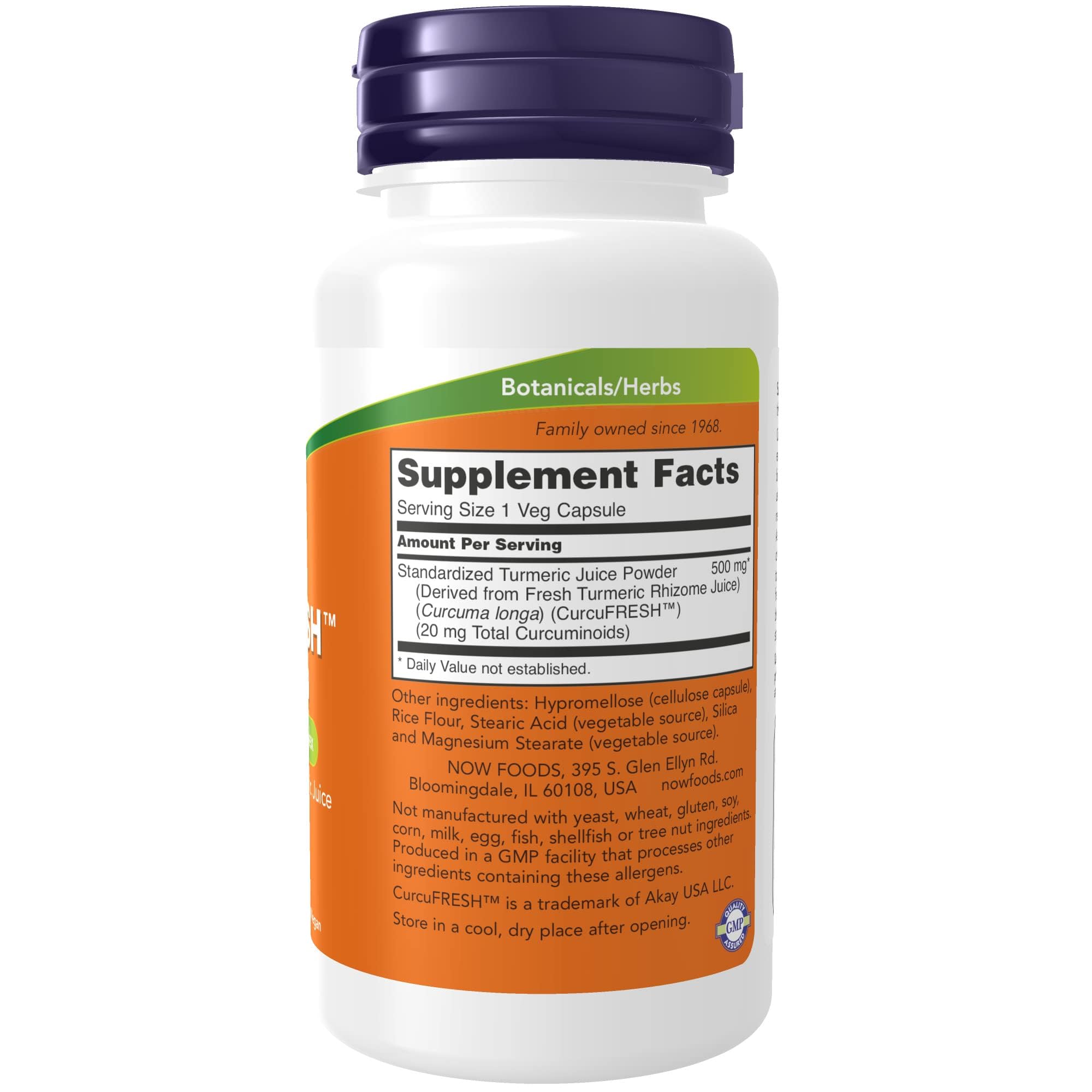 NOW Foods CurcuFRESH Curcumin Juice Complex 68g side view