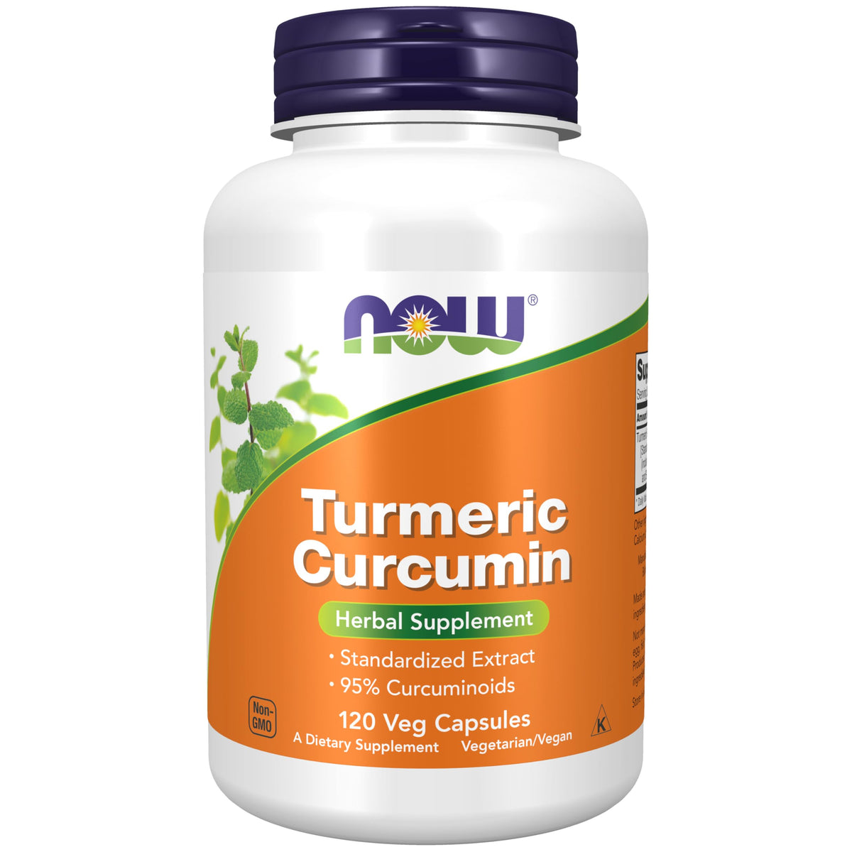 NOW Foods Curcumin 120 Vcaps front view with packaging