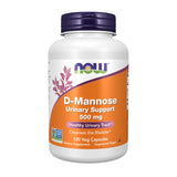 NOW Foods D-Mannose 1500mg 120 Veg Capsules front view