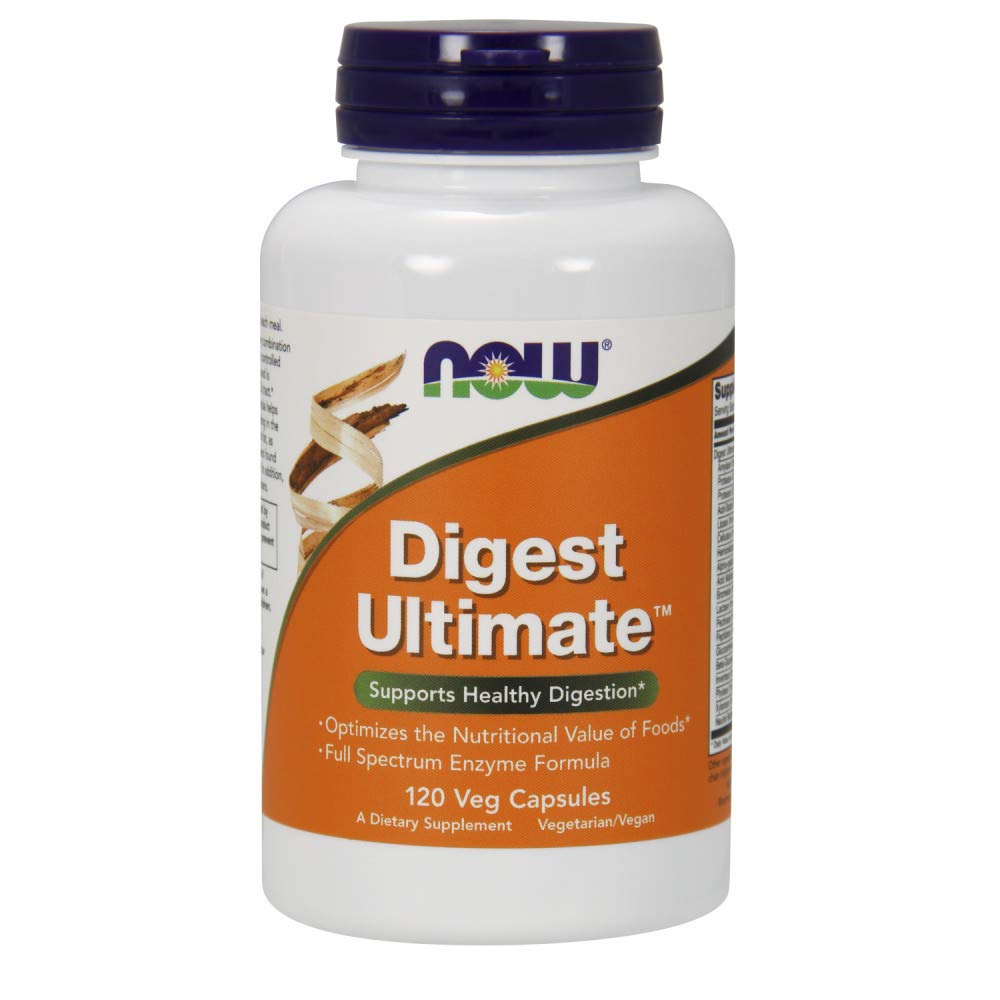 NOW Foods daily Ultimate Multi-Enzyme Supplement 100g front view