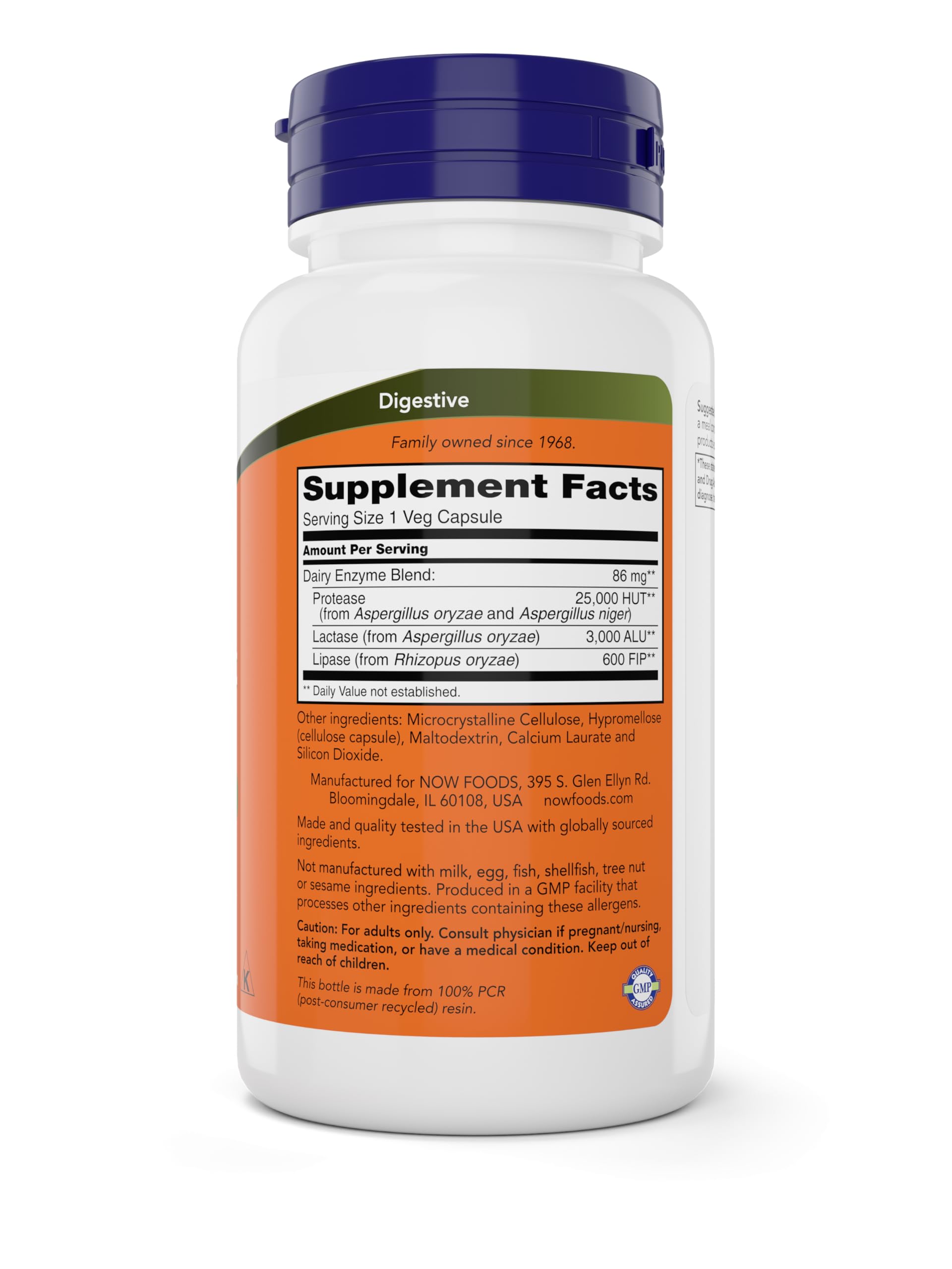 NOW Foods Dairy daily Complete side view with label