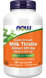 NOW Foods Double Strength Milk Thistle 300mg Capsules front view