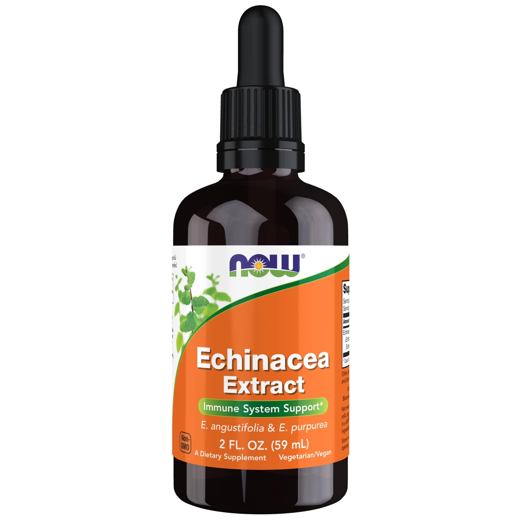 NOW Foods Echinacea Liquid Extract 128g front view