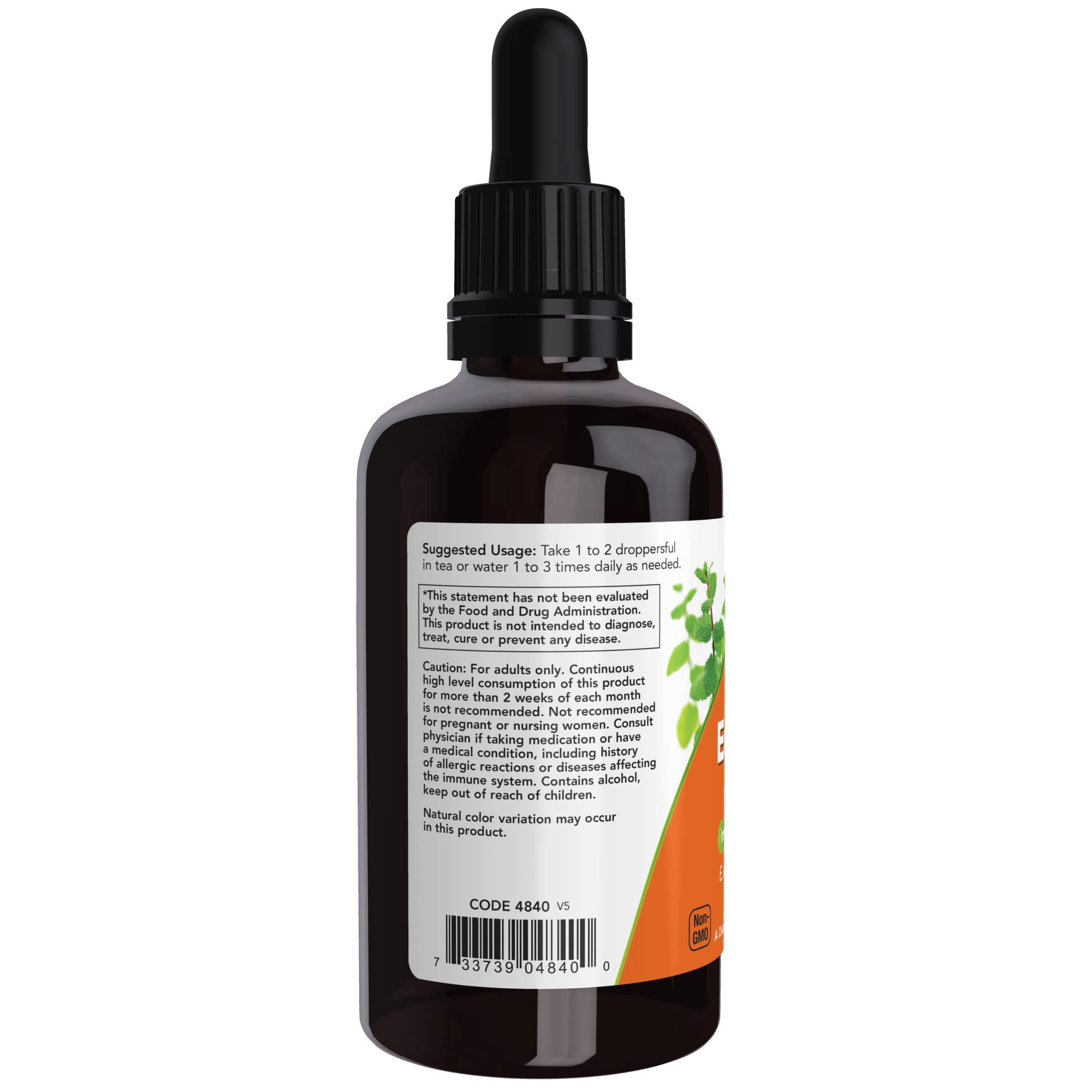 NOW Foods Echinacea Liquid Extract 128g with measuring droppers