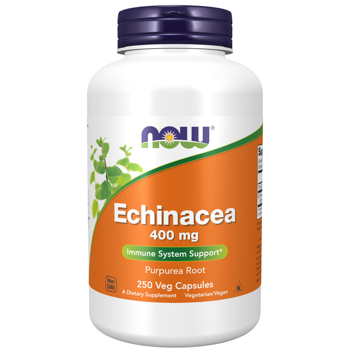 NOW Foods Echinacea Root Capsules 177g front view