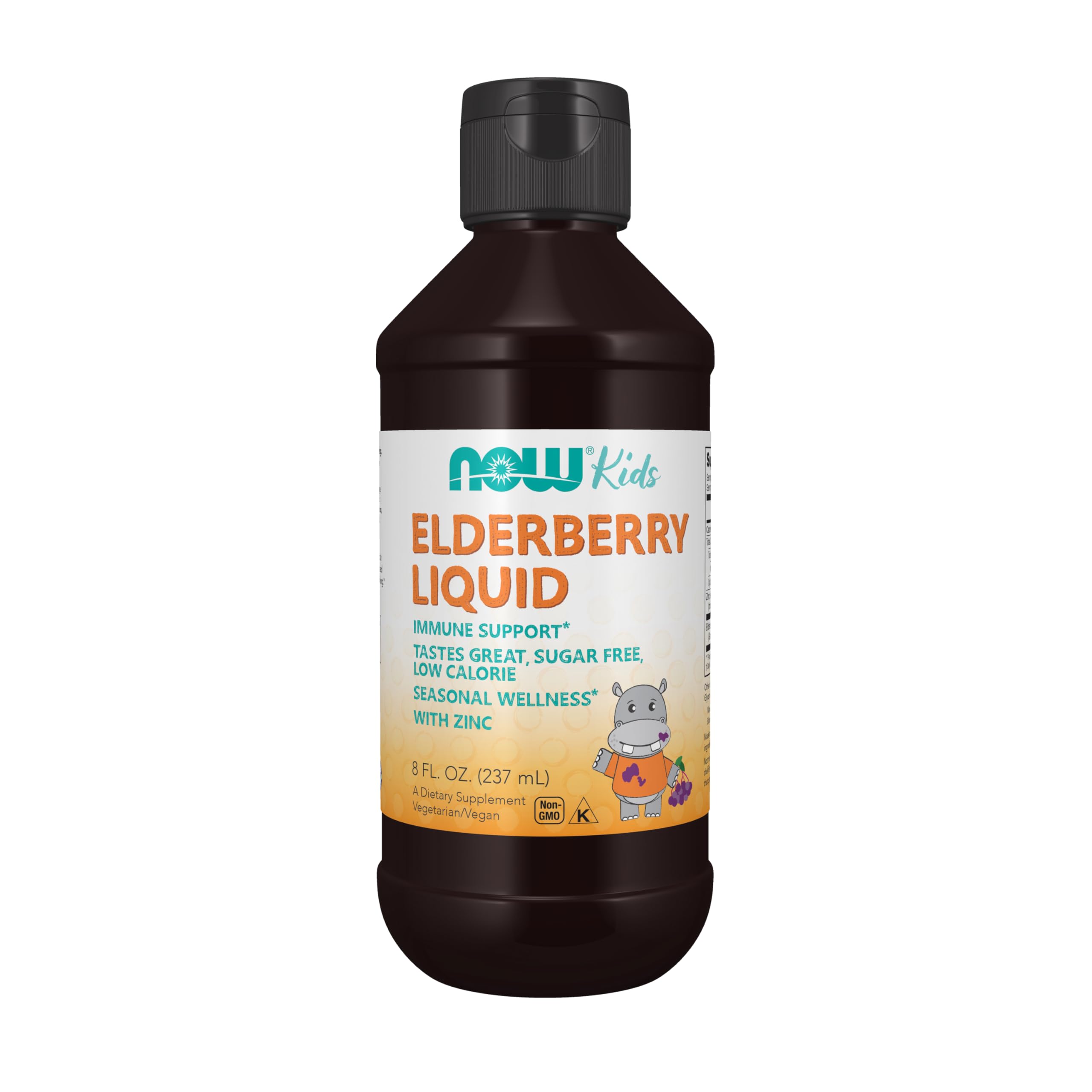 NOW Foods Elderberry Liquid for Kids 322g front view