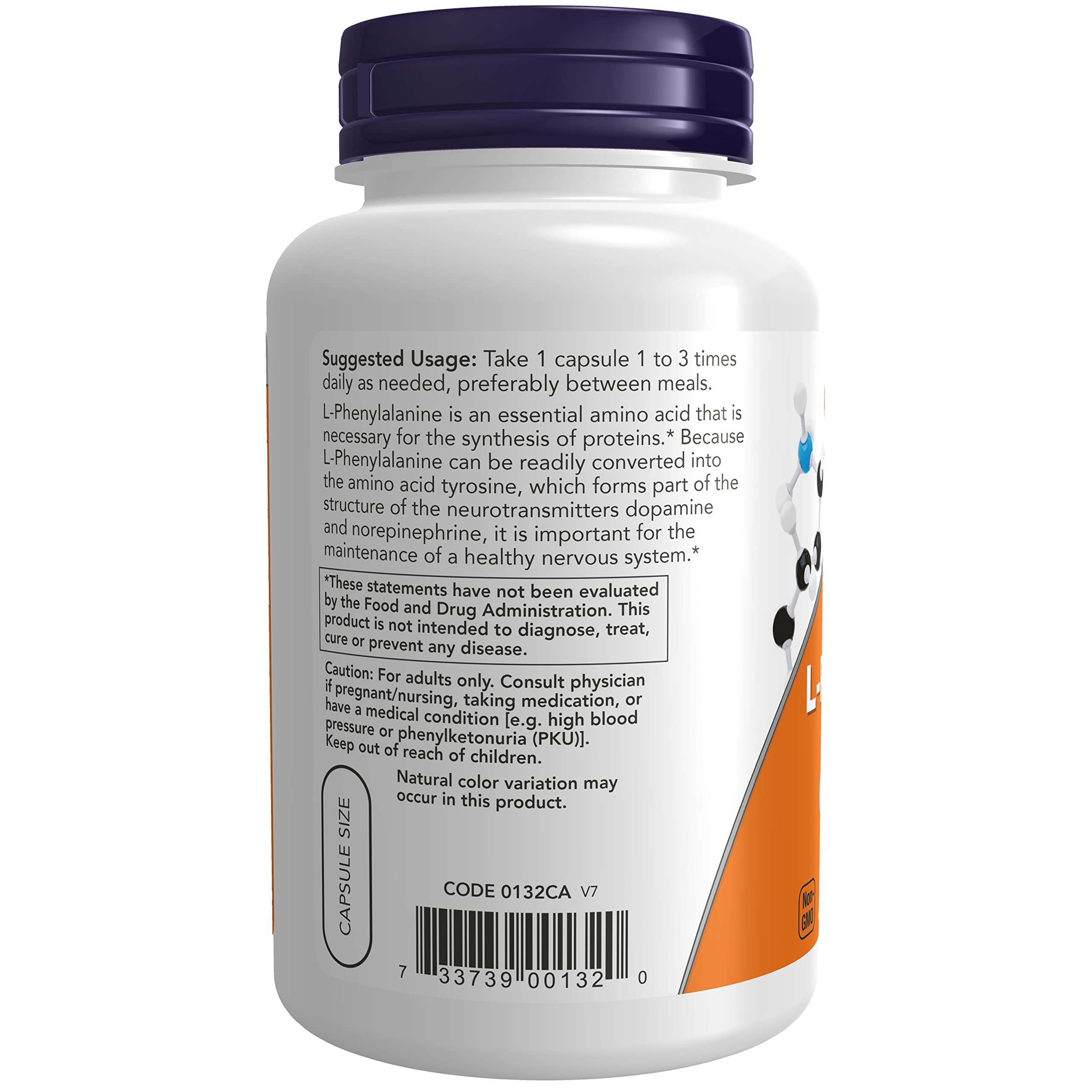 NOW Foods Essential Amino Acid Capsules packaging with dosage information