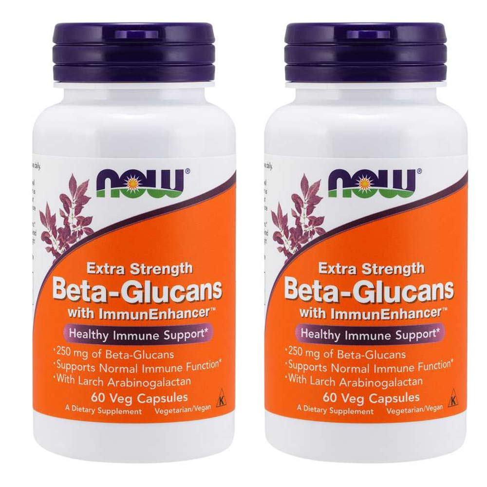 NOW Foods Extra Strength Beta-Glucans 500mg front view
