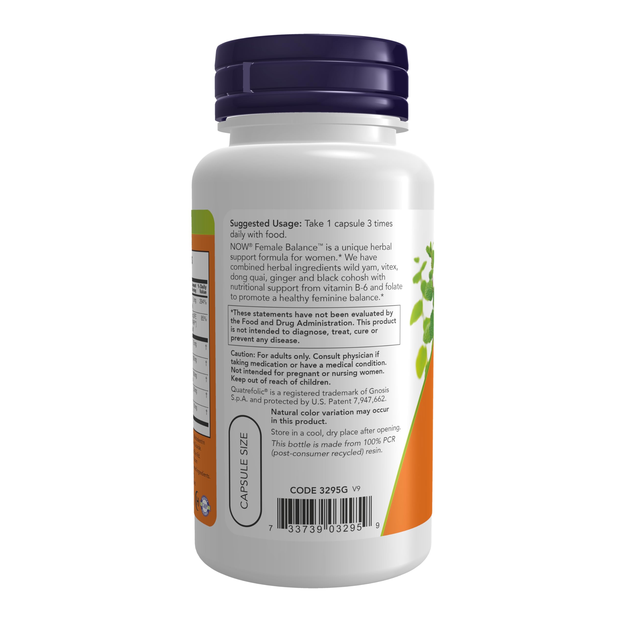 NOW Foods Female Balance Dong Quai capsule close-up