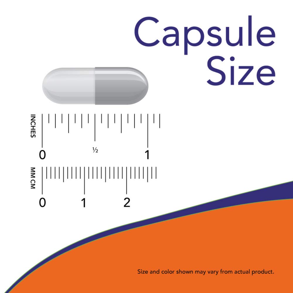 NOW Foods GABA 750mg 100 Veg Capsules on a wooden table