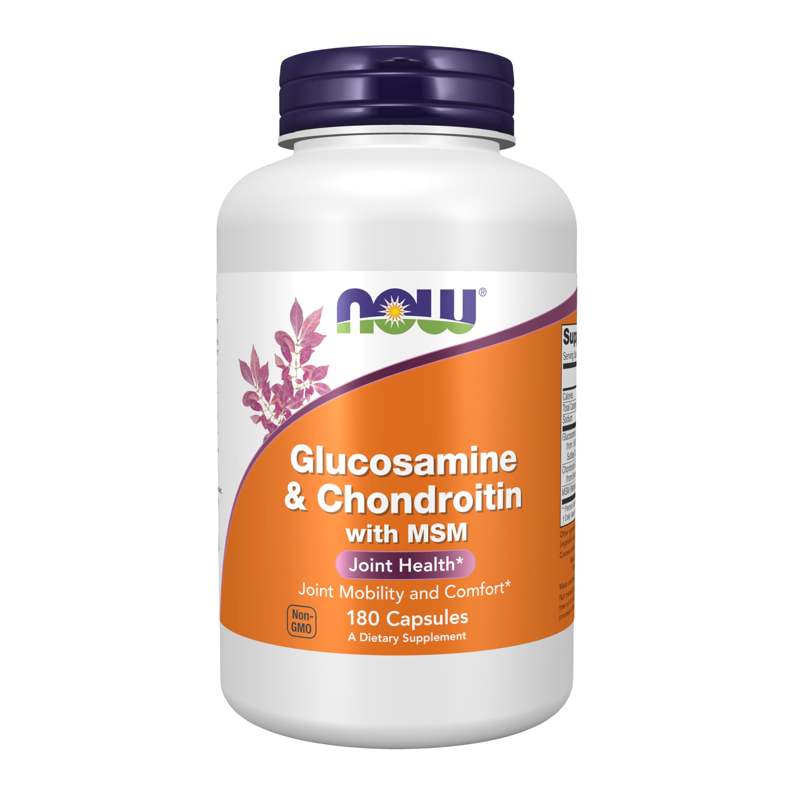 NOW Foods Glucosamine & Chondroitin with MSM 558g front view