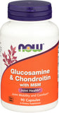 NOW Foods Glucosamine & Chondroitin with MSM 90 Capsules front view