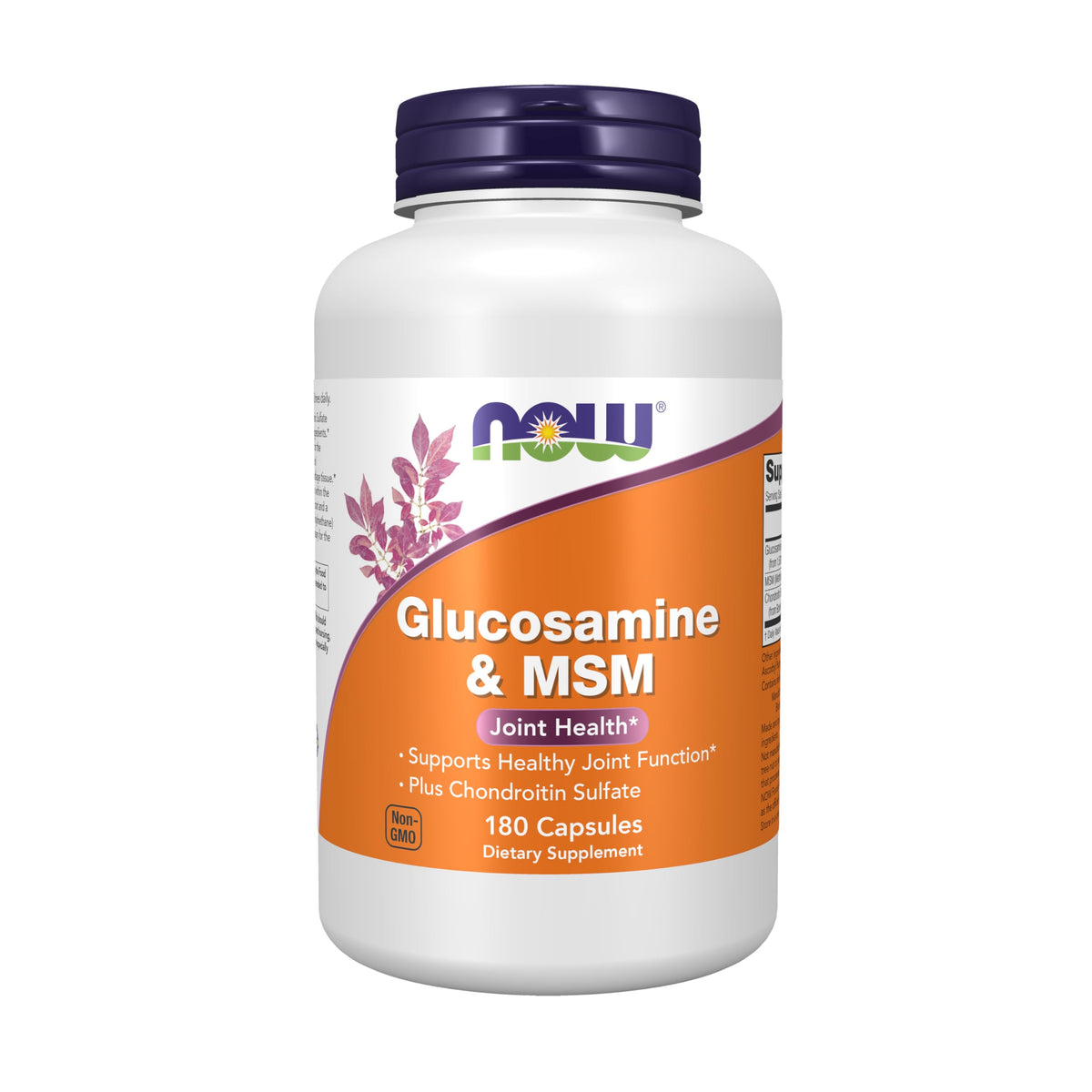 NOW Foods Glucosamine & MSM with Chondroitin Sulfate 280g front view