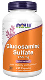 NOW Foods Glucosamine Sulfate 1500mg 60 Capsules front view