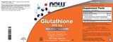 NOW Foods Glutathione 500mg bottle with cap open