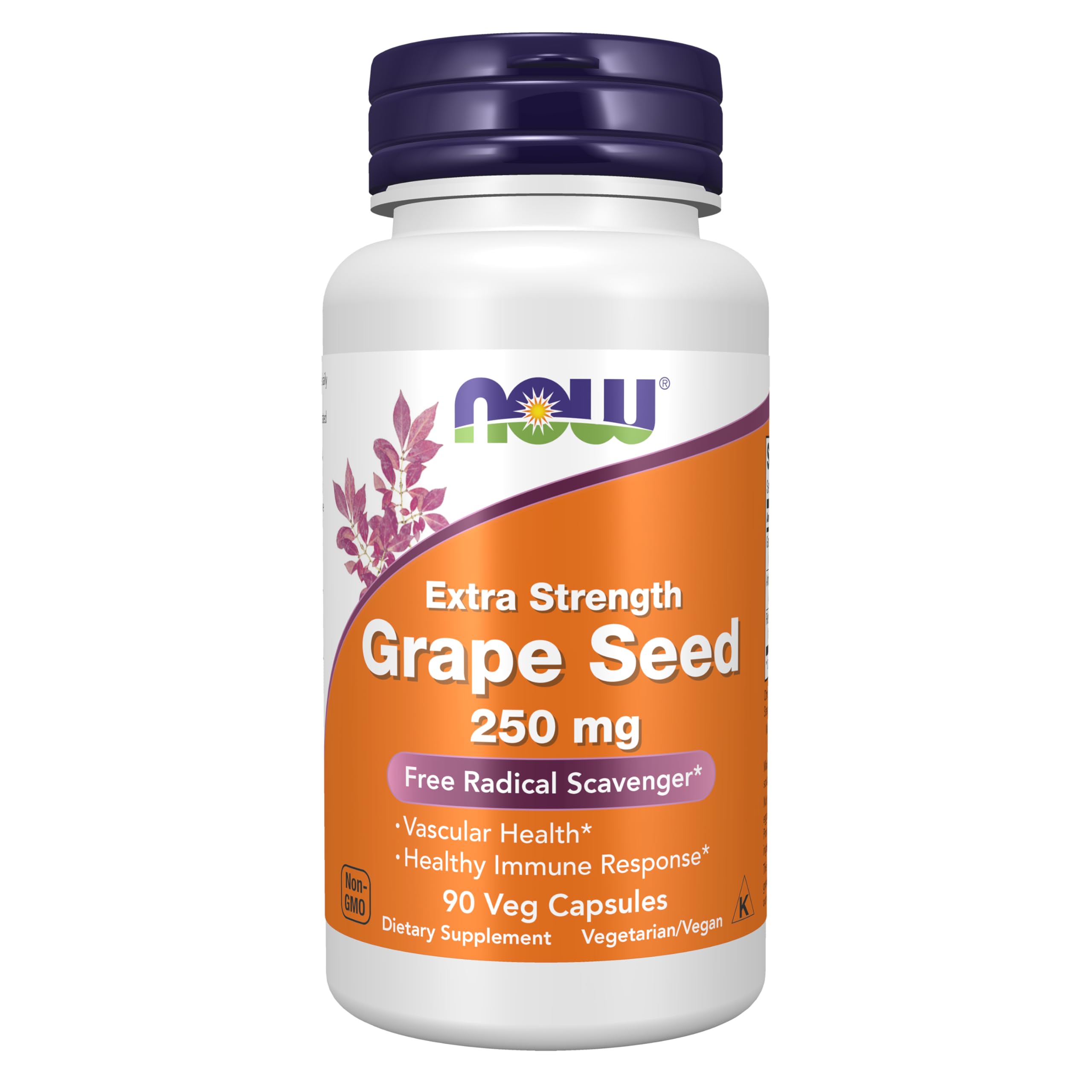 NOW Foods Grape Seed Extract 250mg capsules front view