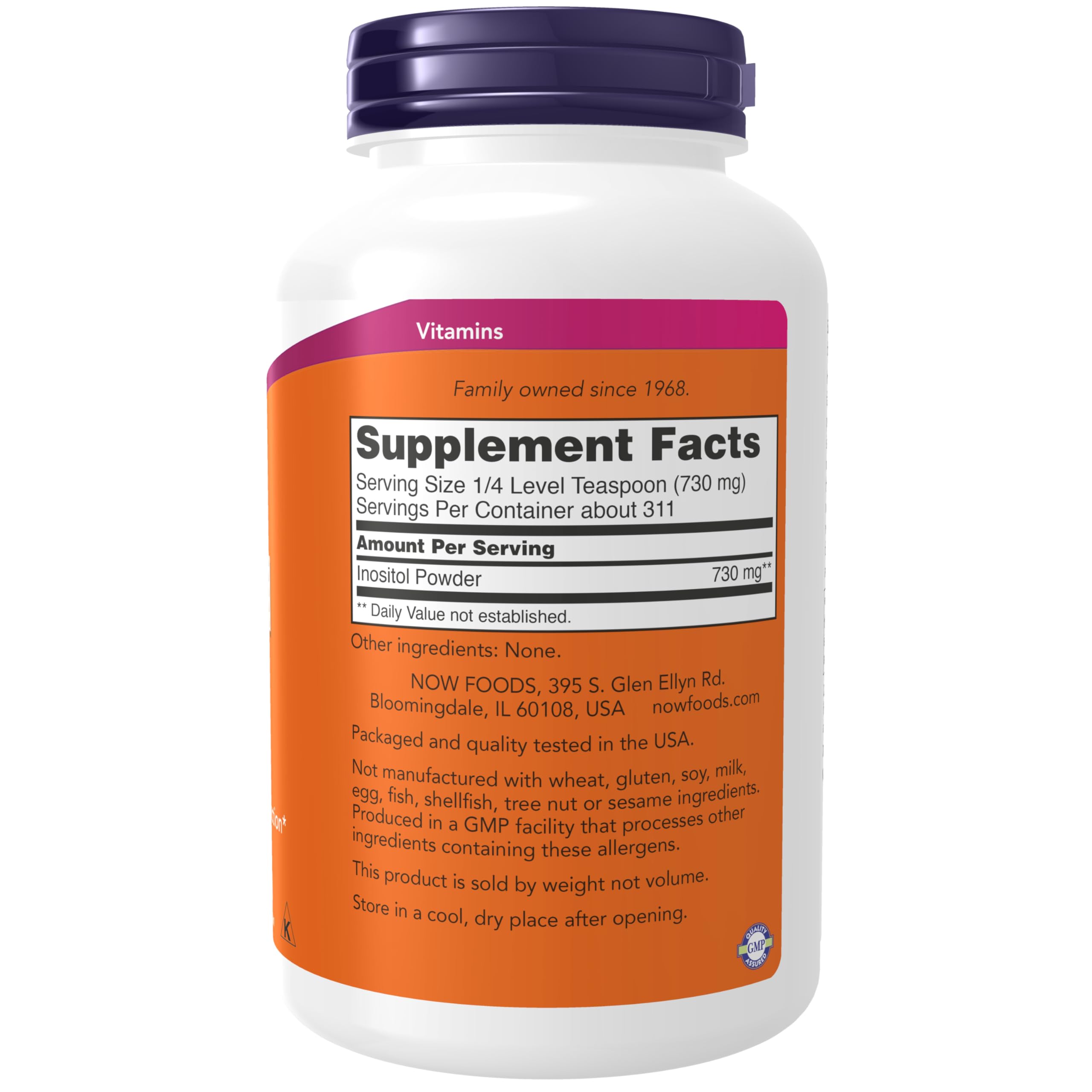 NOW Foods Inositol Powder 227g packaging