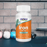 NOW Foods Iron 120 Veg Capsules side view