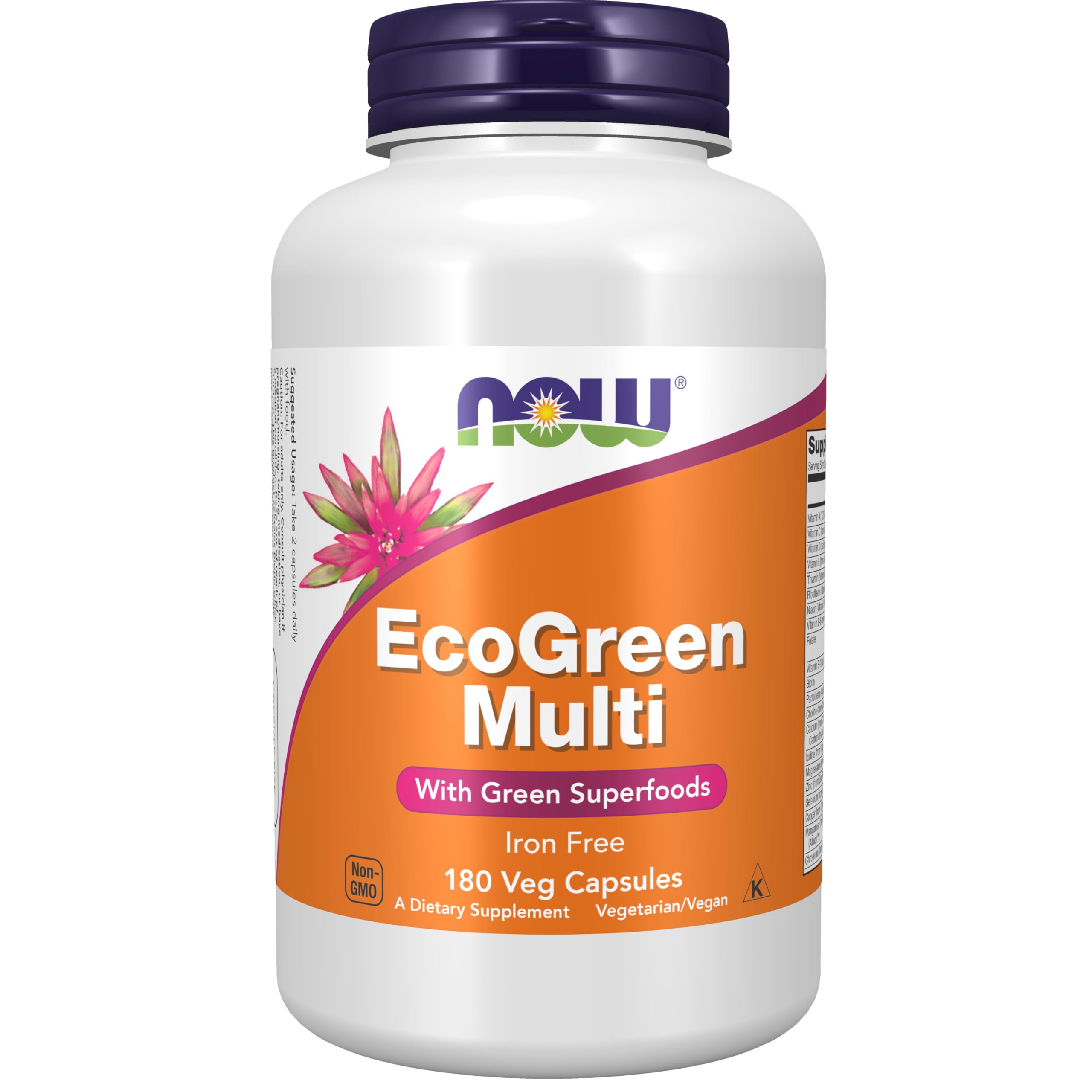 NOW Foods Iron-Free Multivitamin front view with packaging