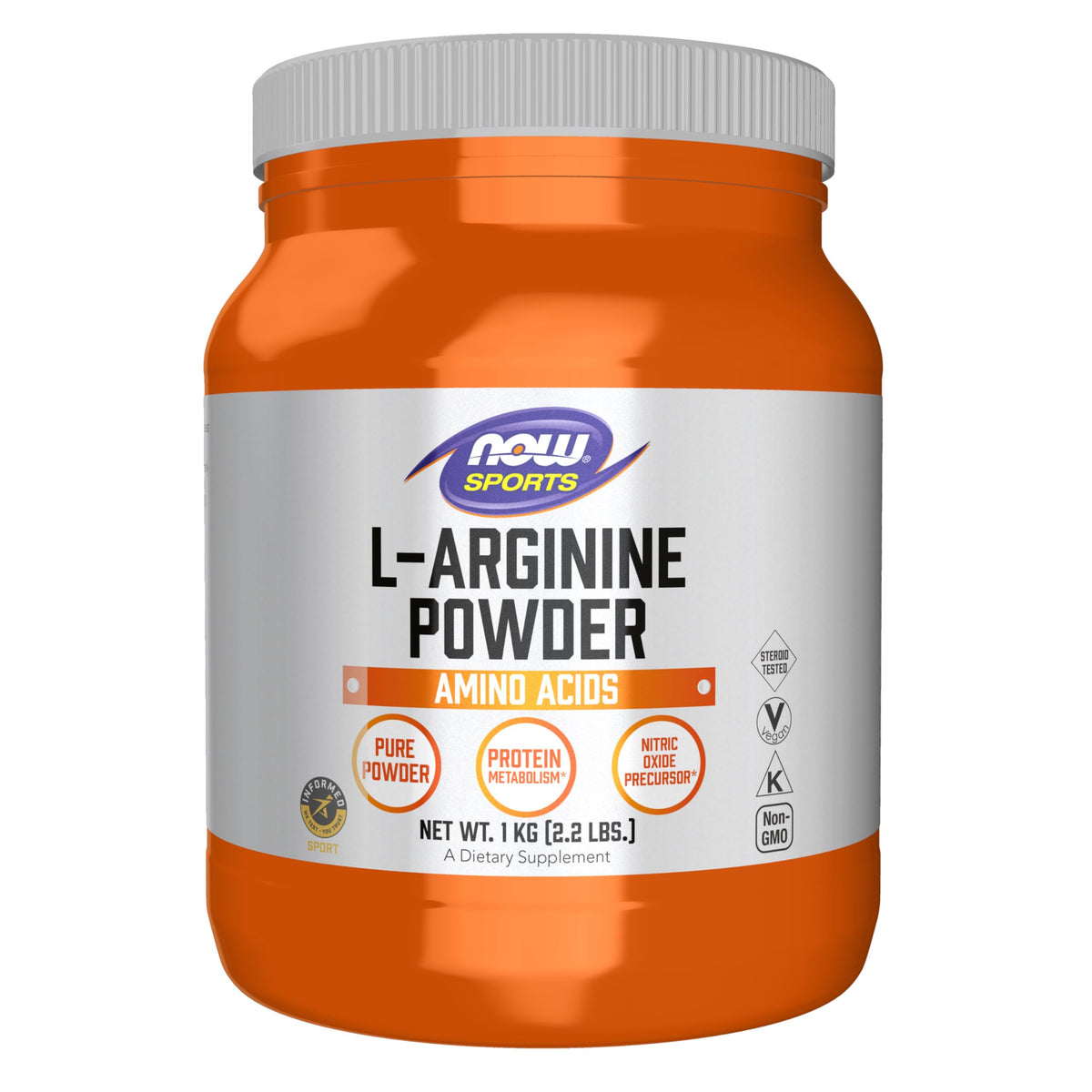 NOW Foods L-Arginine 1143g powder front view