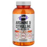 NOW Foods L-Arginine 290g capsule bottle front view