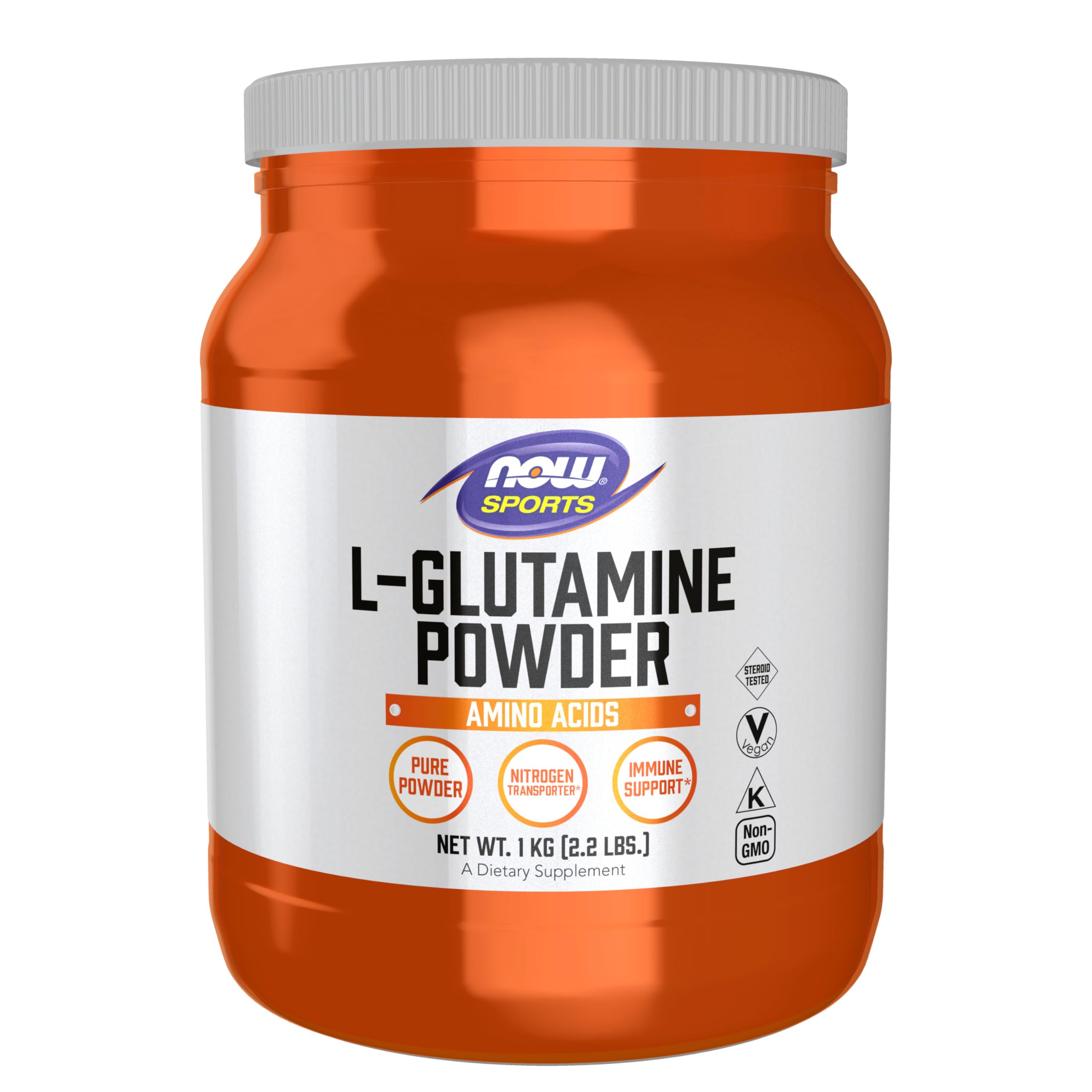 NOW Foods L-Glutamine Powder 1001g front view