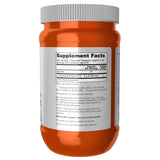 NOW Foods L-Glutamine Powder 454g back view with nutritional information