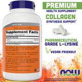 NOW Foods L-Lysine 500 mg 360 Capsules side view