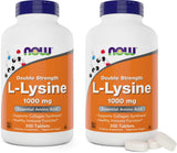 NOW Foods L-Lysine Supplement DOUBLE STRENGTH 600 Tablets pack front view