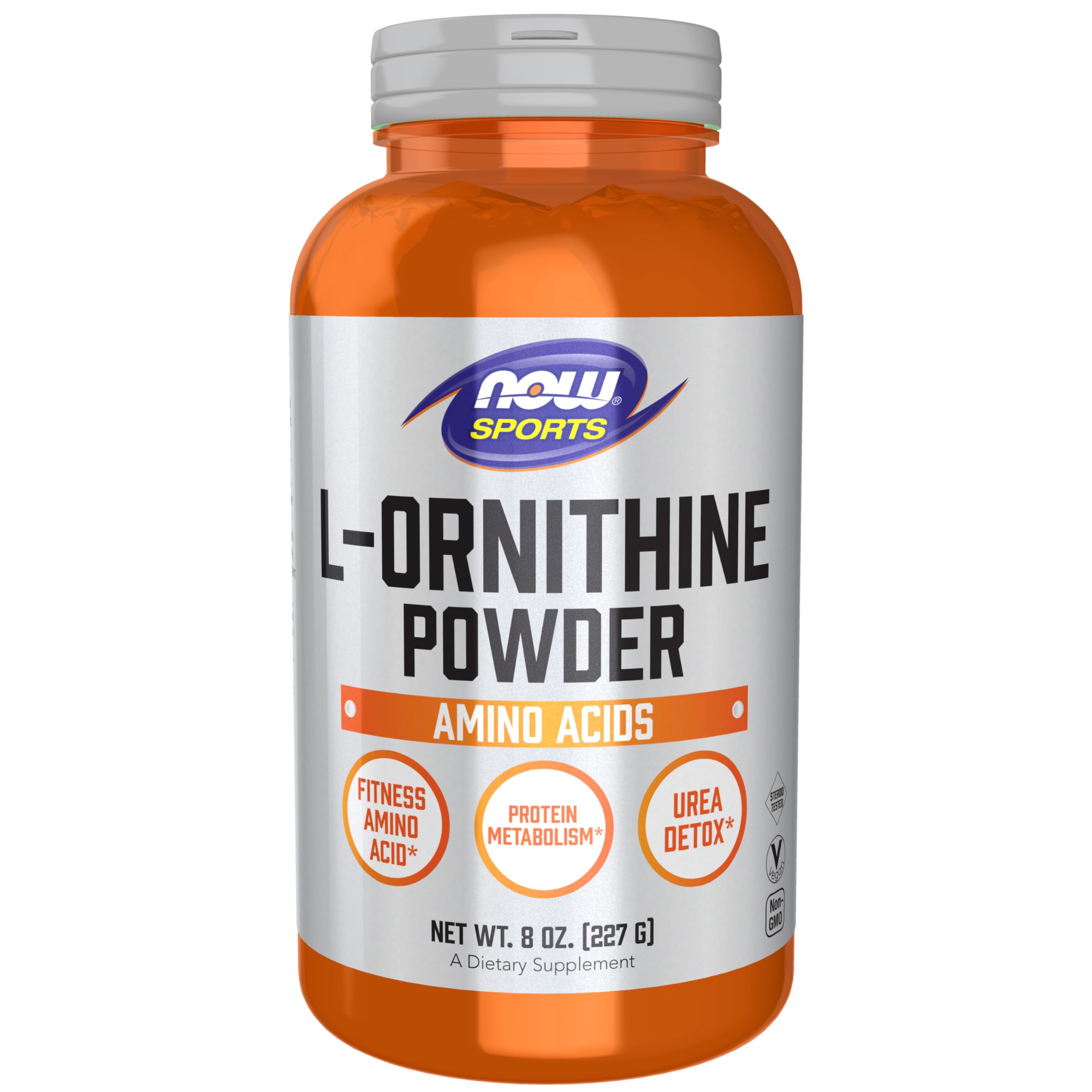 NOW Foods L-Ornithine Supplement 299g front view