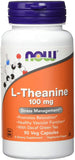 NOW Foods L-Theanine Double Value Pack front view with 90 capsules