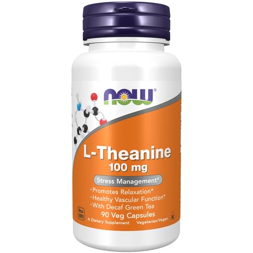 NOW Foods L-Theanine Double Value Pack with two bottles displayed