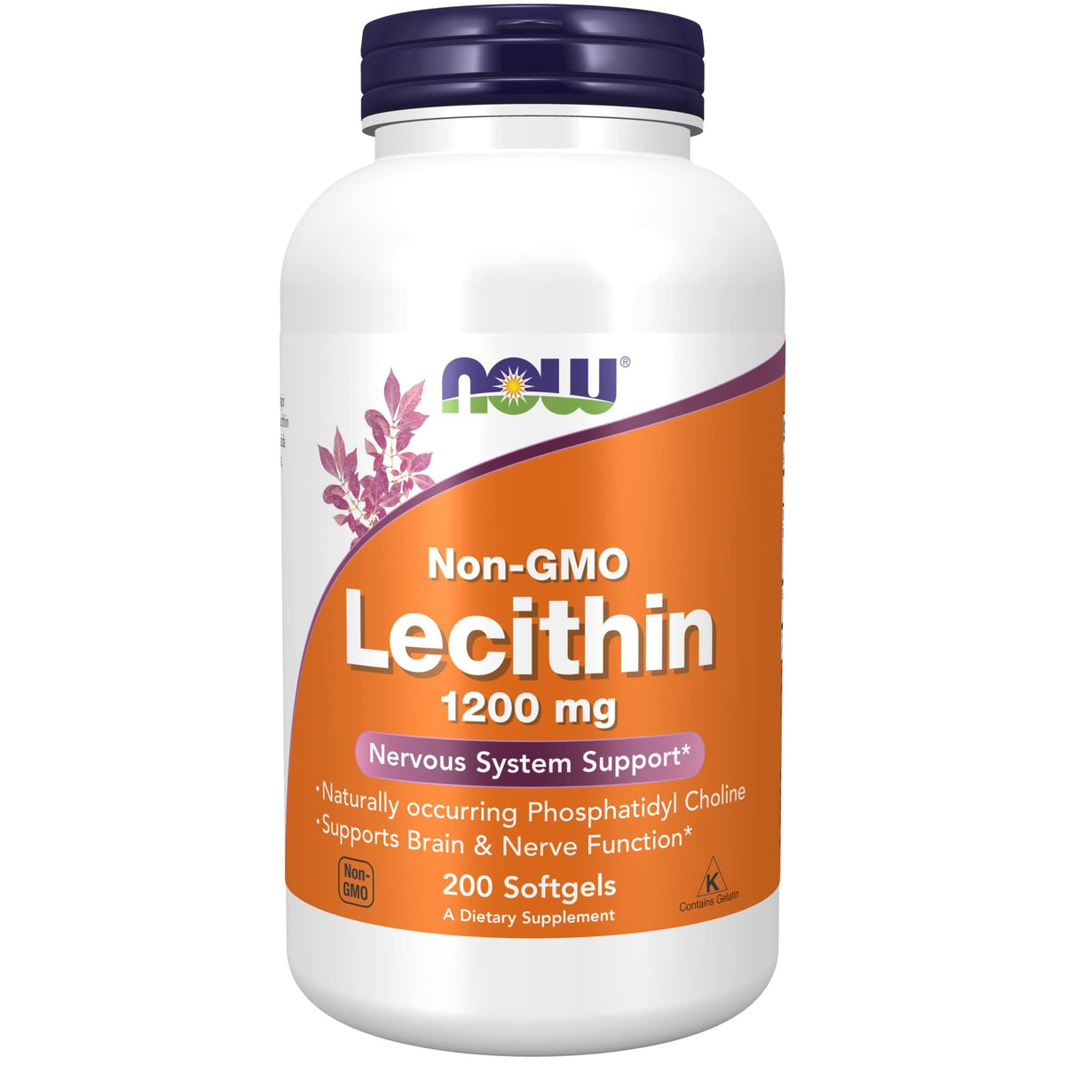 NOW Foods Lecithin Softgels 500mg front view