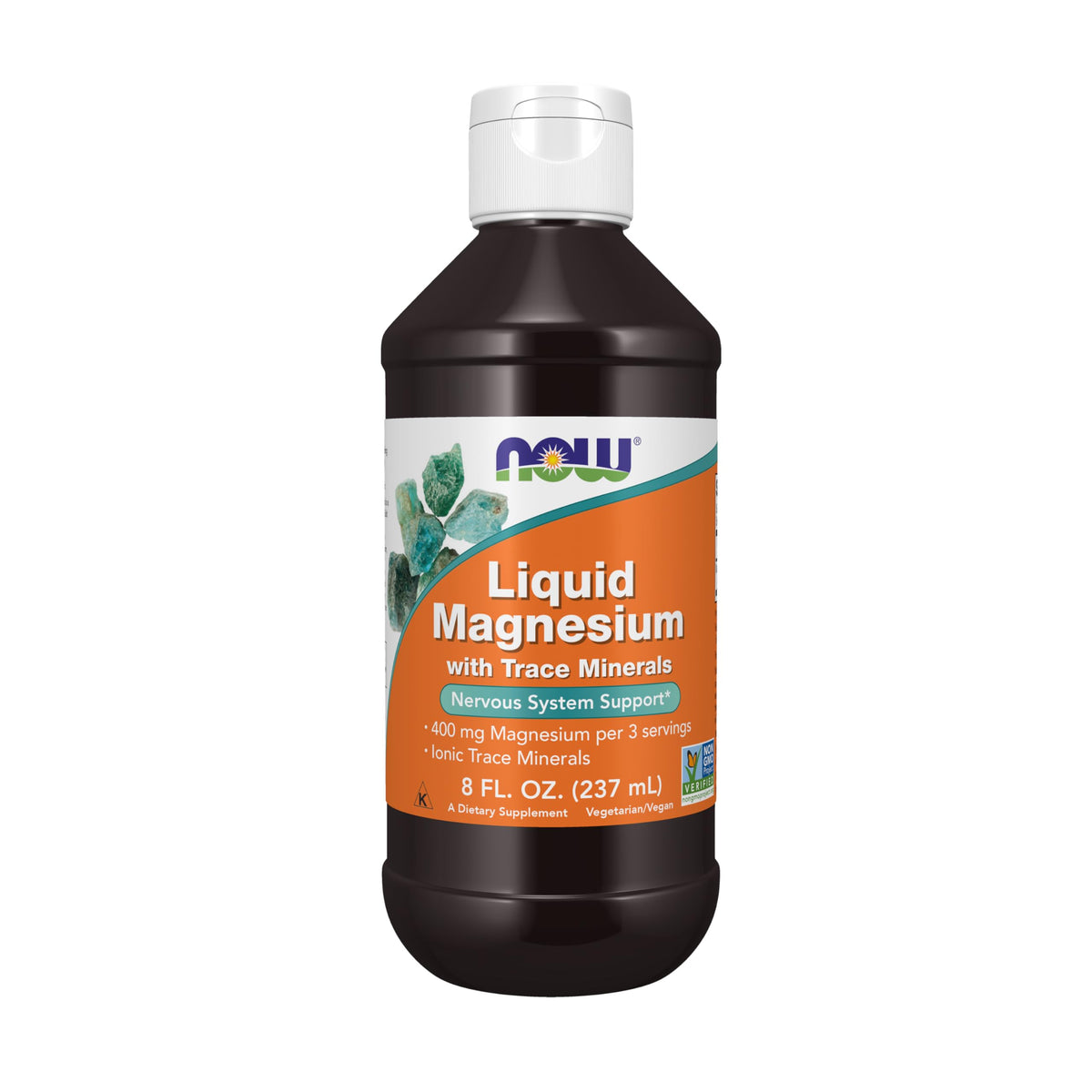 NOW Foods Liquid Magnesium 301g front view with label