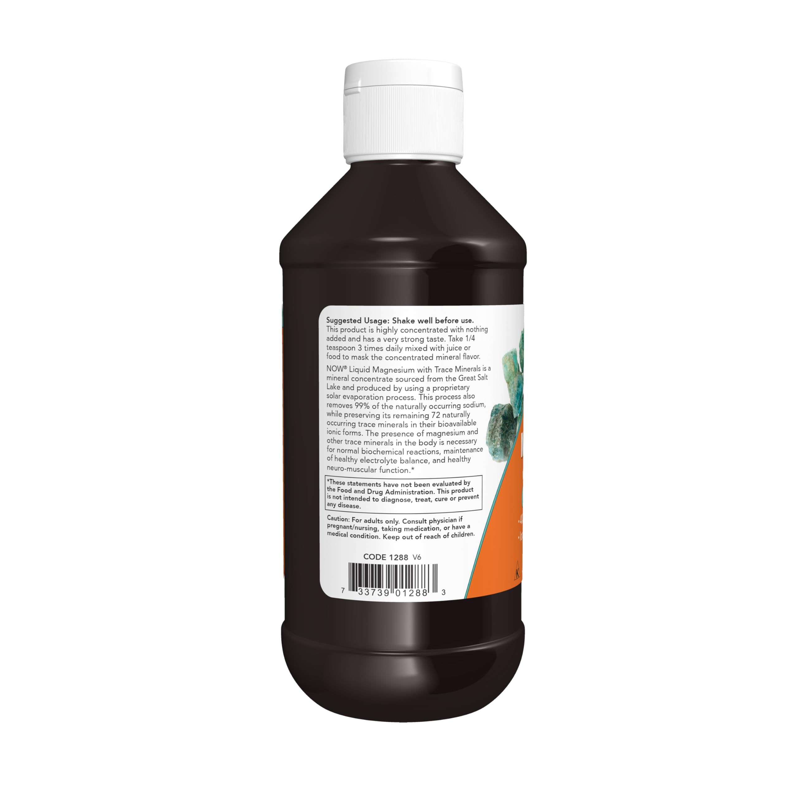 NOW Foods Liquid Magnesium 301g side view showing the bottle design