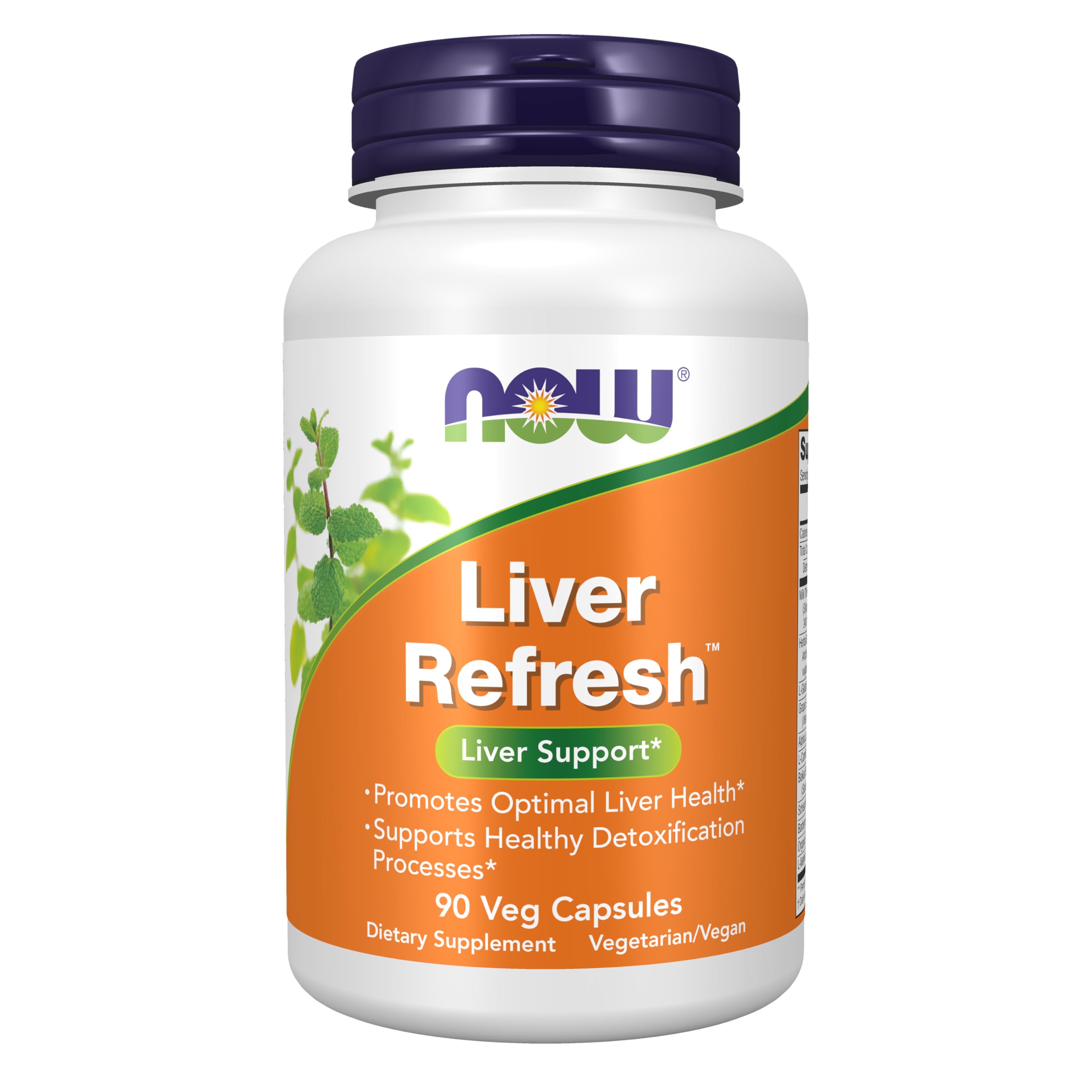 NOW Foods Liver Refresh Milk Thistle 300mg 90 Veg Capsules front view
