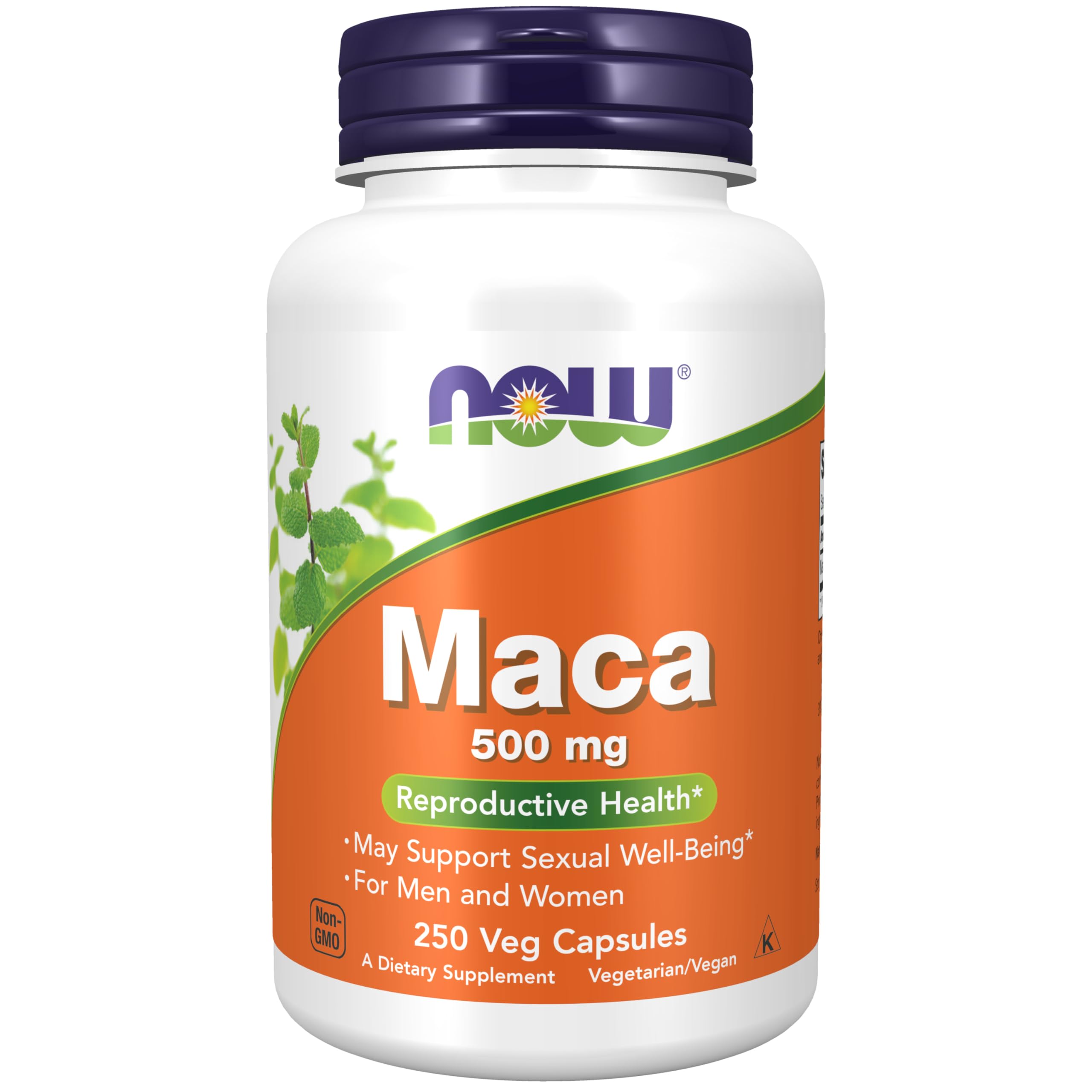 NOW Foods Maca Capsules 500mg front view