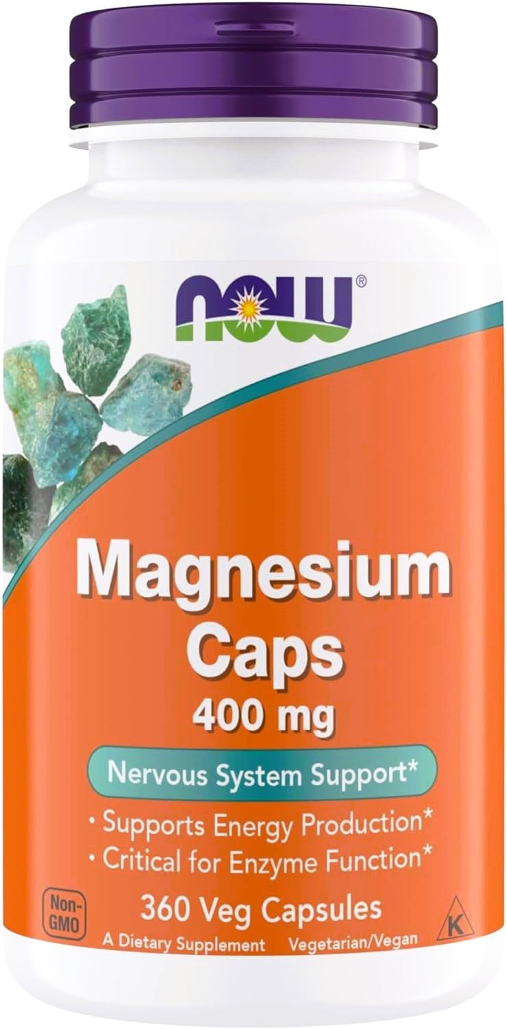 NOW Foods Magnesium 495g Capsules front view