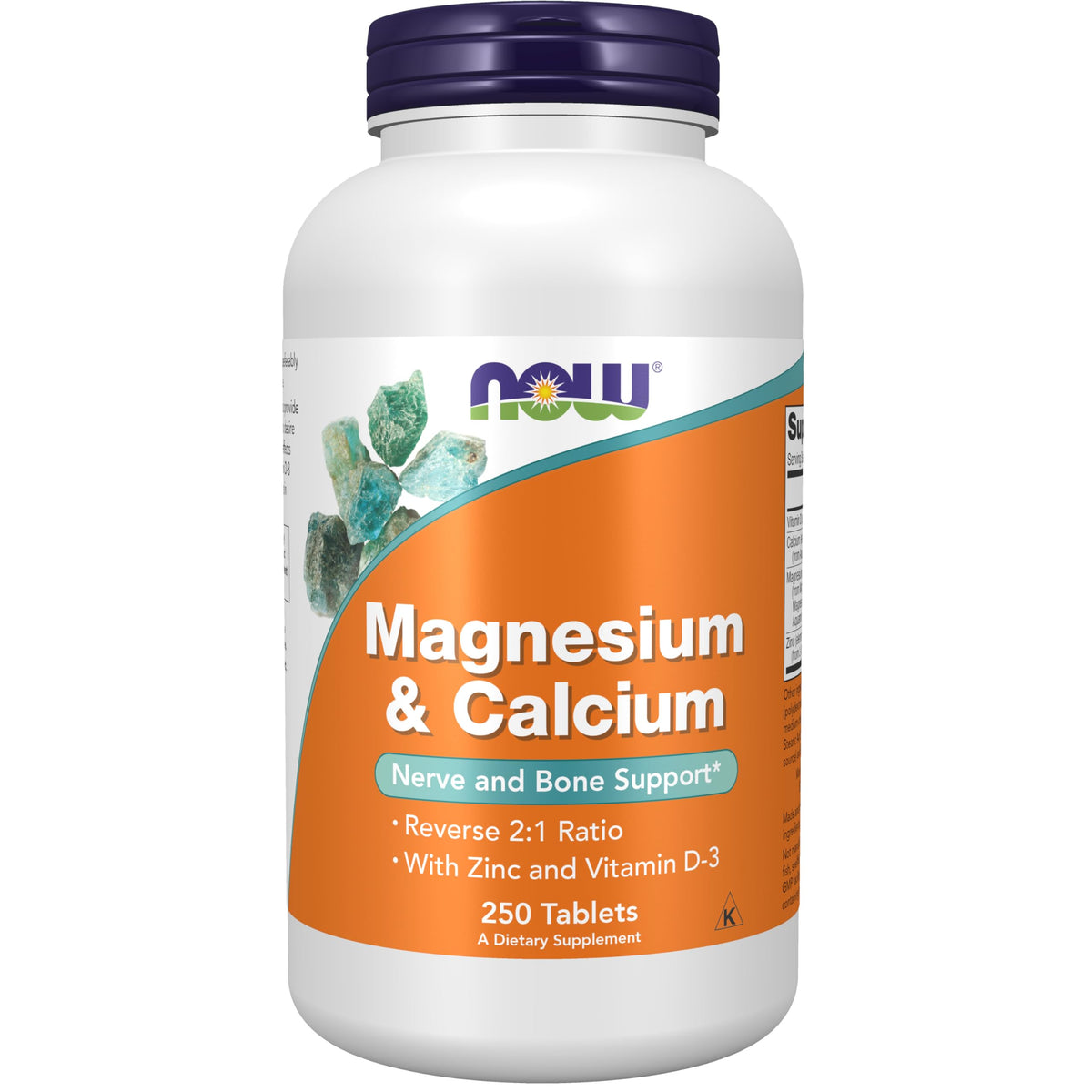 NOW Foods Magnesium & Calcium 800mg supplement bottle front view