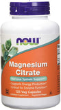 NOW Foods Magnesium Citrate 400mg 120 Veg Capsules front view