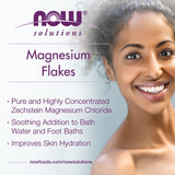 NOW Foods Magnesium Flakes 1531g in a bowl with water