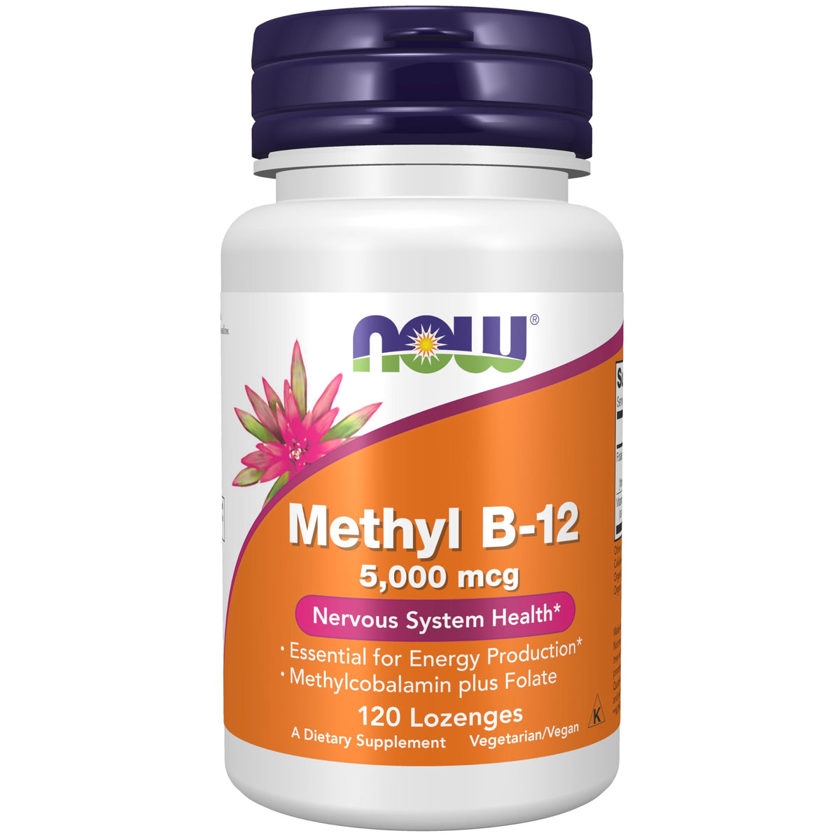 NOW Foods Methyl B-12 Lozenge 5000mcg front view