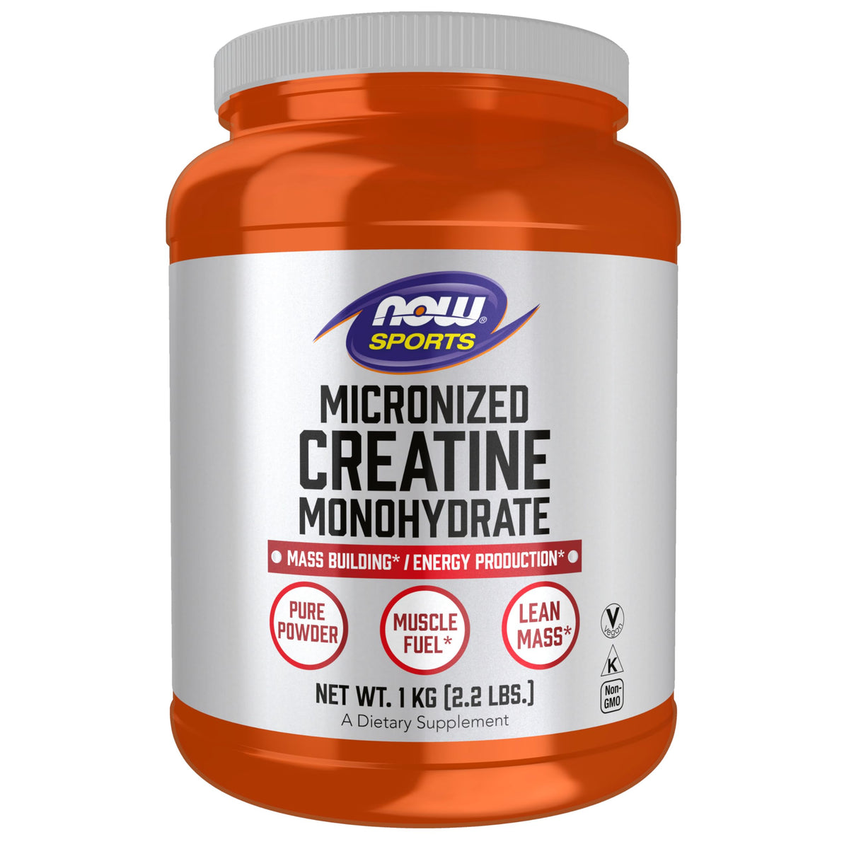 NOW Foods Micronized Creatine Monohydrate 1170g front view